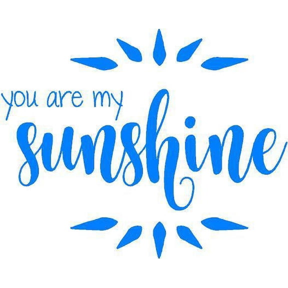 Nursery Vinyl Wall Quote 20"x18" - Baby Bedroom DÃ©cor / Decal & Stickers - "You are my Sunshine"