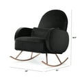 thumbnail image 1 of Nursery Works Compass Rocker in Black Velvet with Rose Gold Legs, 1 of 5