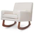 thumbnail image 1 of Nursery Works Sleepytime Modern Fabric Rocker in Performance Cream with Walnut Legs, 1 of 7