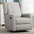 Nursery glider chair, swivel baby bouncer for nursery Living room Gray