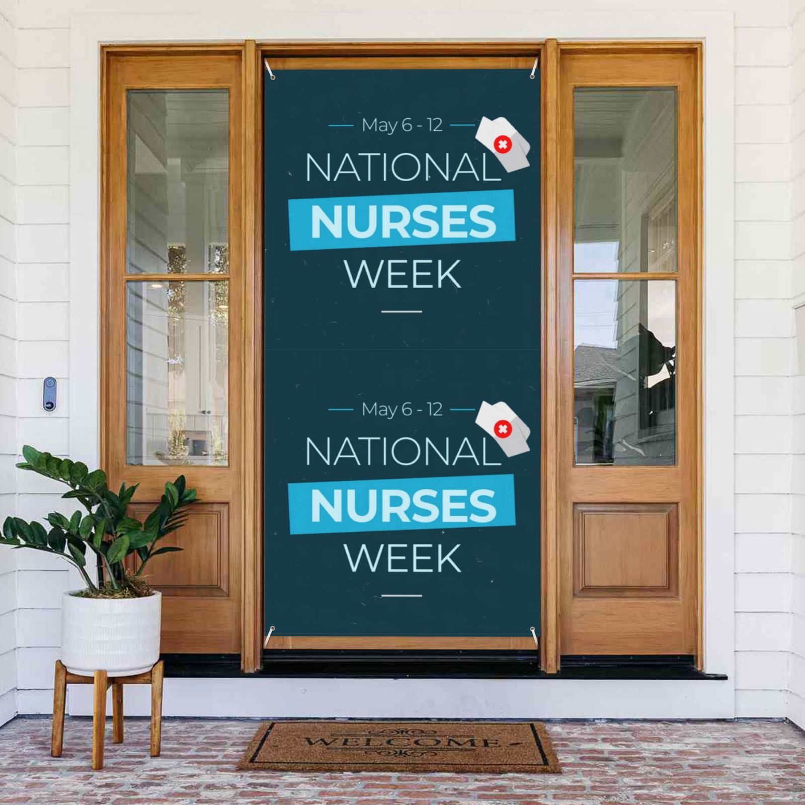 Nurses Appreciation Week Door Cover Decoration Backdrop Banner Porch ...