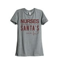 thumbnail image 1 of Nurses Are Always On Santa's Nice List Women's Fashion Relaxed T-Shirt Tee Heather Grey Large, 1 of 3