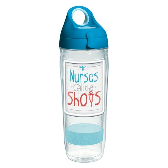 Nurses Call The Shots 24 oz Water Bottle with lid