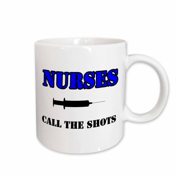 3drose, Nurses Call the Shots Blue, 11oz Mug