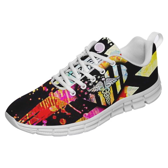 Nurses Day Shoes for Men Women Running Shoes Lightweight Walking Sneakers Mesh Athletic Sport Shoes White Size 12