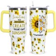 thumbnail image 1 of Nurses Gifts Nurse Tumbler with Handle & Straw - 40 oz Nurse Life Sunflower Cup Coffee Mug Gifts for Women, Graduation, Appreciation, Nurses Week, 1 of 7
