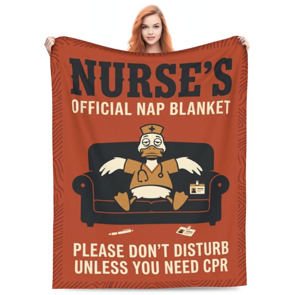 Nurses Gifts for Women/Men, Nursing Profession Throw Blanket, Cozy Flannel Blanket for LPNs, RNs and Nurse Teams 50x40