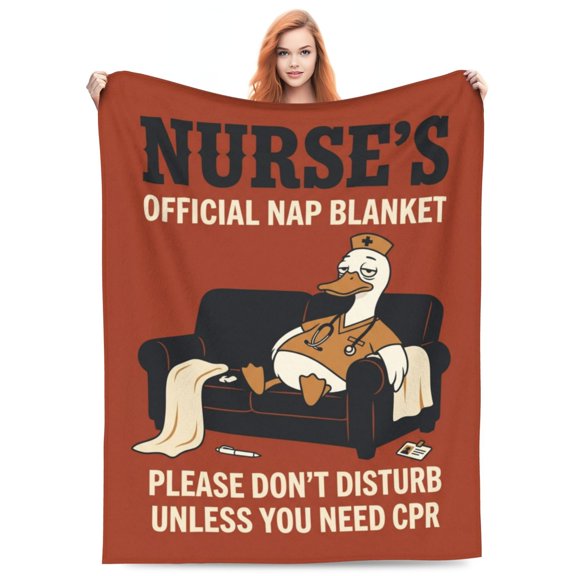 Nurses Gifts for Women/Men, Nursing Profession Throw Blanket, Cozy Flannel Blanket for LPNs, RNs and Nurse Teams 50x40