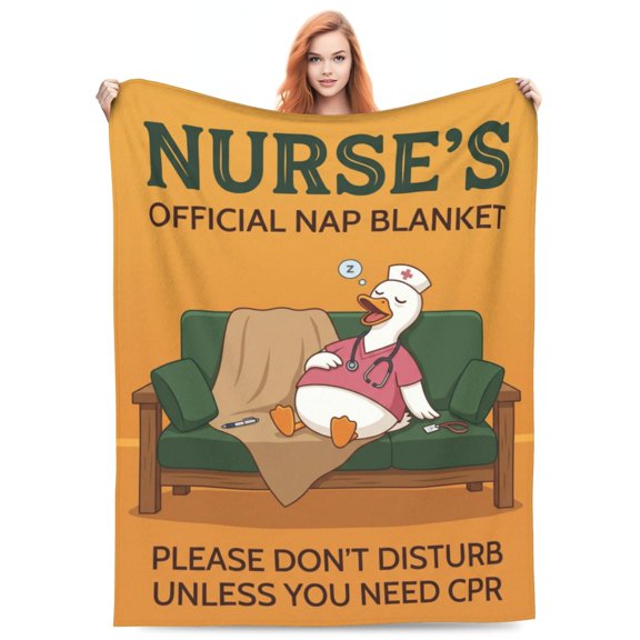 Nurses Gifts for Women/Men, Nursing Profession Throw Blanket, Cozy Flannel Blanket for LPNs, RNs and Nurse Teams 50x40