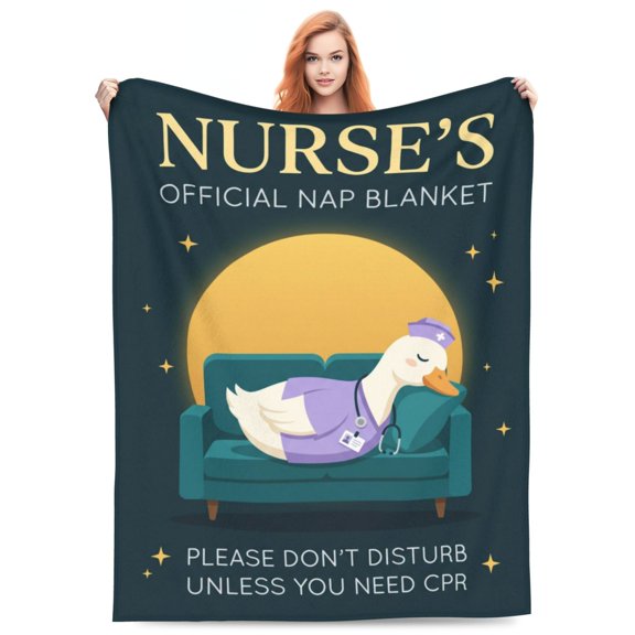 Nurses Gifts for Women/Men, Nursing Profession Throw Blanket, Cozy Flannel Blanket for LPNs, RNs and Nurse Teams 50x40