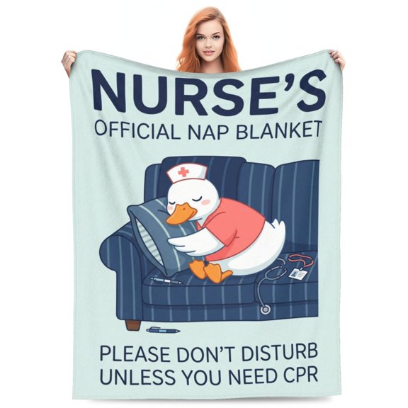 Nurses Gifts for Women/Men, Nursing Profession Throw Blanket, Cozy Flannel Blanket for LPNs, RNs and Nurse Teams 50x40