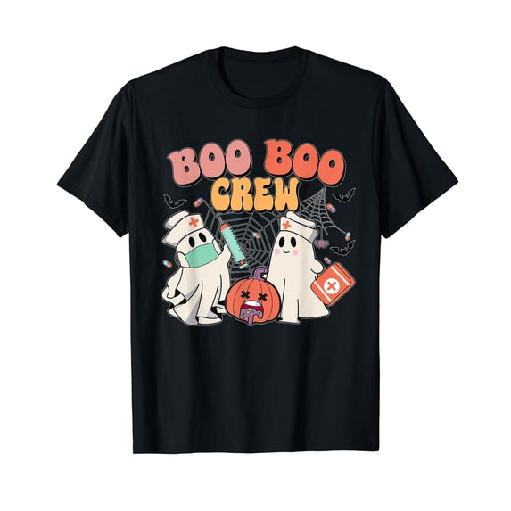 Nurses Halloween Shirts Boo Boo Crew For Nurses Women T-Shirt