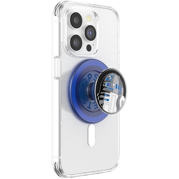 PopSockets Phone Grip for MagSafe, Magnetic Holder, Phone Stand, Star Wars - Enamel R2D2