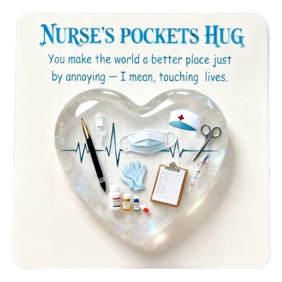 A Nurses Pocket Hug,Heart Shaped Pocket Hug Token Gifts with Greeting Cards,Never Underestimate The Difference You Make,Christmas Appreciation Gifts for Nurses and Doctors,Mini Appreciation Keepsake