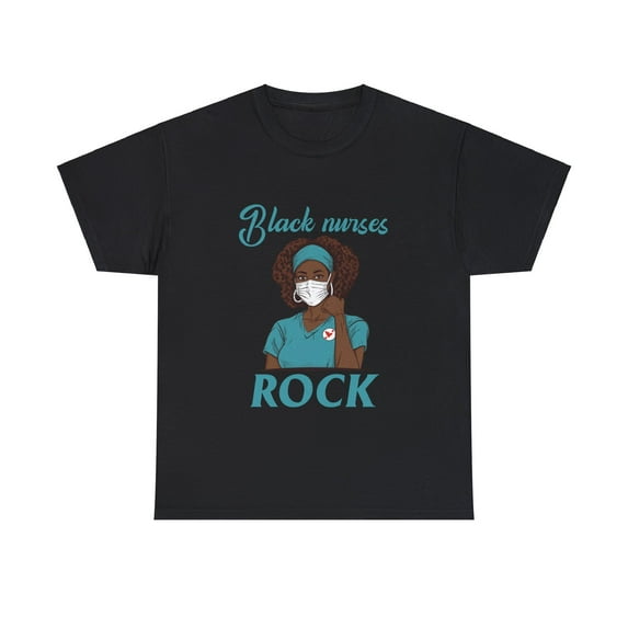 Nurses Rock T-Shirt, Women's African American Nurse Shirt ID-0315-HHKR