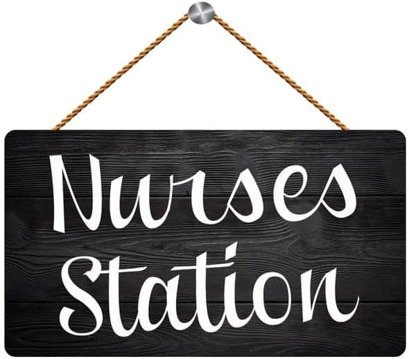 Medical Sign Rn Nurses Station Work Doctors Office Wooden Wall Sign - Home Medical ...