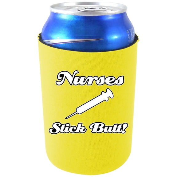 Nurses Stick Butt Can Coolie (Yellow)