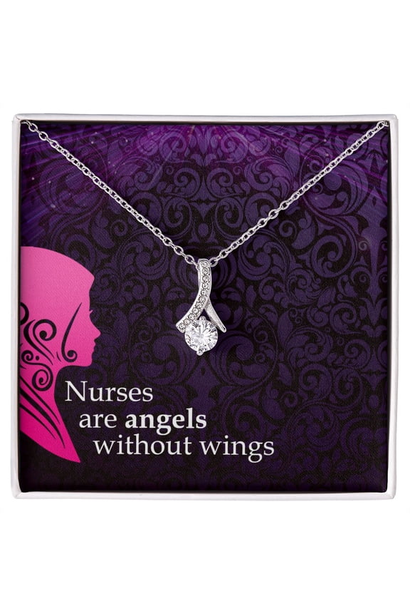 Nurses are Angels Alluring Ribbon Necklace