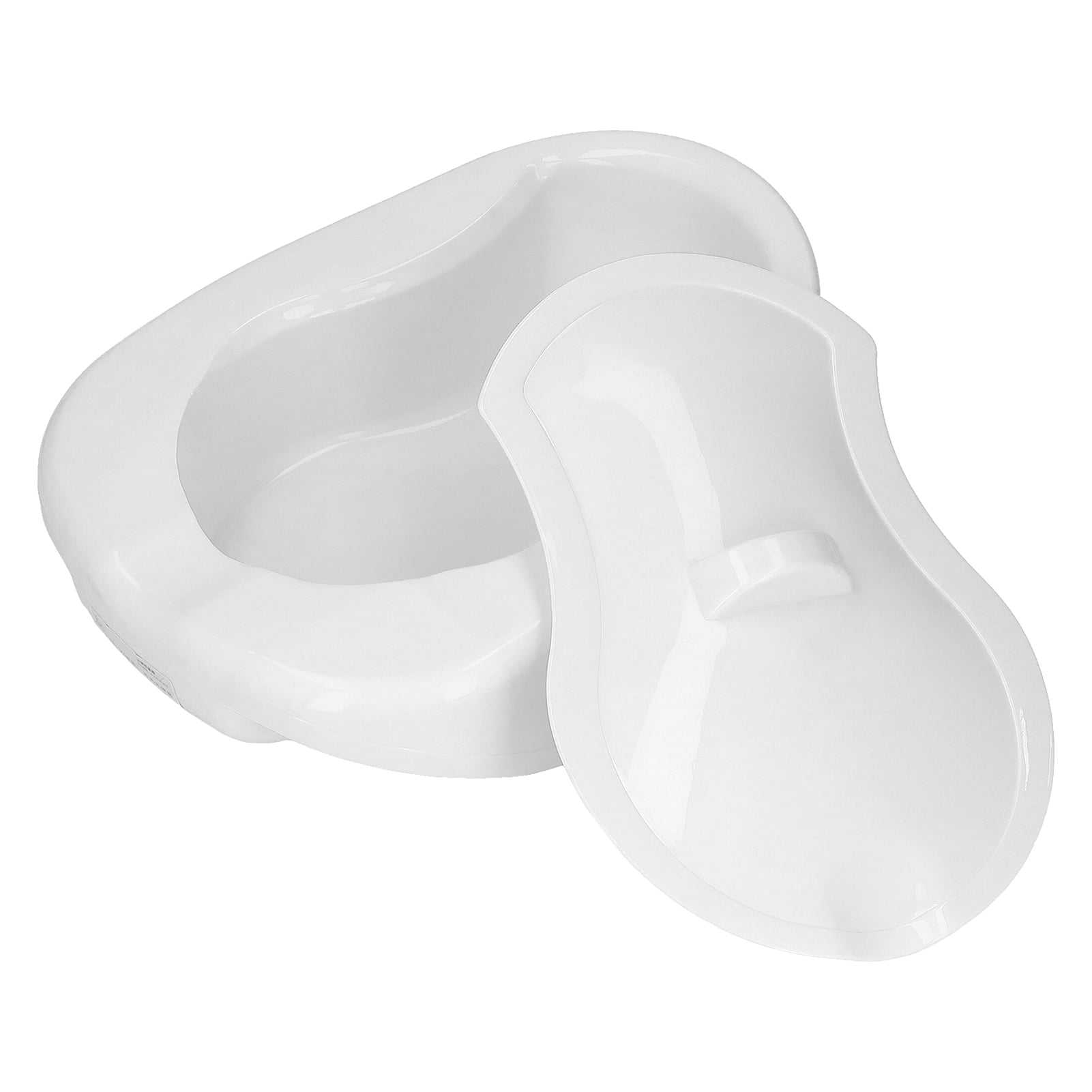 Nursing Bedpan Heavy Duty Urinal Bedpan Slipper Bedpan with Lid for Elderly Bed Bound Adults