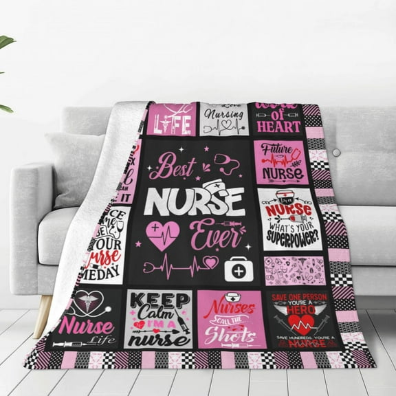 Nursing Blanket, Gifts for Adult Throw Blankets, Lightweight Cozy Soft Flannel Blankets for Home Decor Sofa Bed Couch 50"x40"
