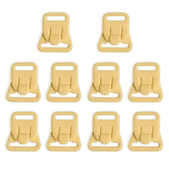 Nursing Bra Clips 5/8" Beige Two Part Clip Plastic Fasteners Nursing Clips Maternity Bra Quick Clip Bra Clips 10 in a Pack