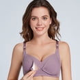 thumbnail image 1 of Nursing Bras for Breastfeeding-Soft Seamless Comfort Maternity Bralette Wireless Sleep for Everyday Leisure, Dark Purple, L, 1 of 6