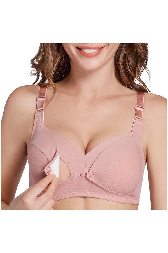 Nursing Bras for Breastfeeding，Womens Maternity Bras Seamless Nursing Bralettes Adjustment Spaghetti Straps Corset Front Closure Support Push-Up Bra Breathable Comfortable Underwear