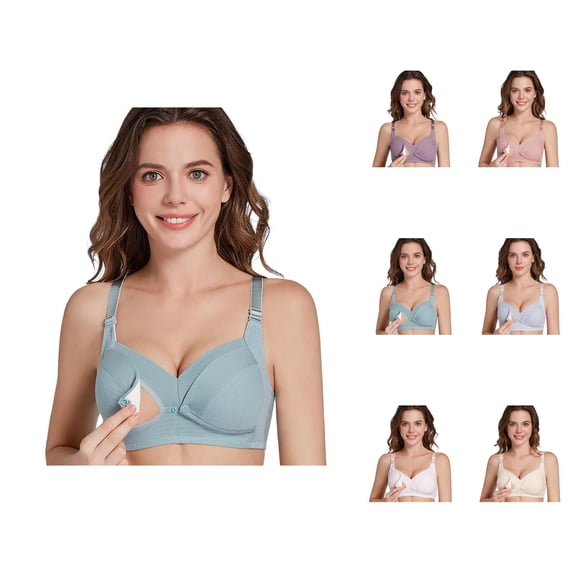 Nursing Bras Front Closure Comfortable Wireless Bra Lightweight Anti Sagging Push Up Bralettes