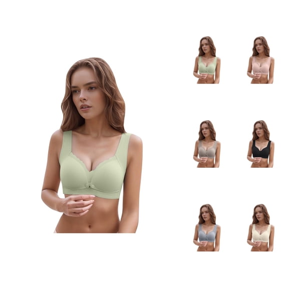 Nursing Bras Front Closure Push Up Bra Lightweight Comfort Anti Sagging Wireless Bralettes
