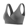 thumbnail image 1 of Nursing Bras Nursing Bras for Breastfeeding Women's Sleeping Maternity Bra for Pregnancy Comfy Soft Wireless Bralette (Dark Gray,L), 1 of 2