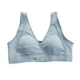 thumbnail image 1 of Nursing Bras for Breastfeeding In Clearance Women's Bra Wireless Maternity Seamless Front Buckle Breastfeeding Bra with Pads(Blue,XL), 1 of 3