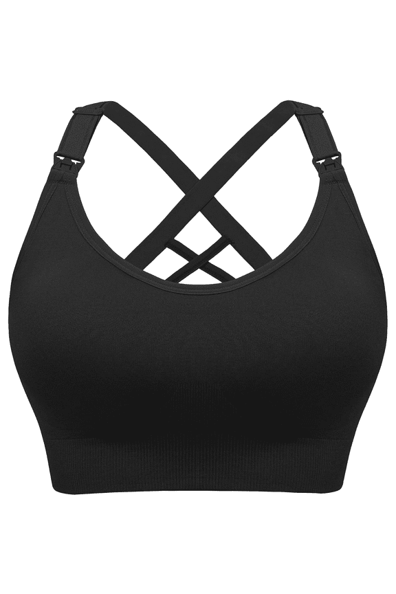 Nursing Bras for Breastfeeding, Seamless Nursing Sports Bra Support Yoga Maternity Bras Pregnancy Sleep Bralette