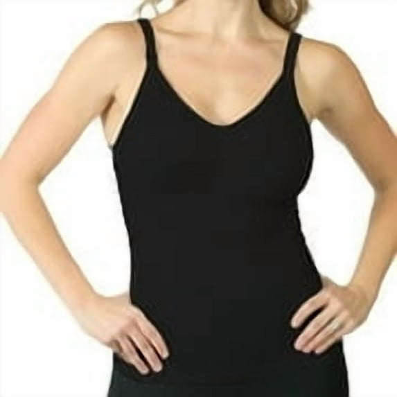 Shaper Nursing Cami with removable soft pad inserts and adjustable shoulder straps - Bk, M