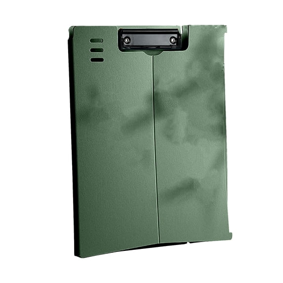 Nursing Clipboard with Storage, Heavy Duty Plastic Clipboard with Low Clip and Folding Feature for Standing Use, 12.4 x 9.25 in