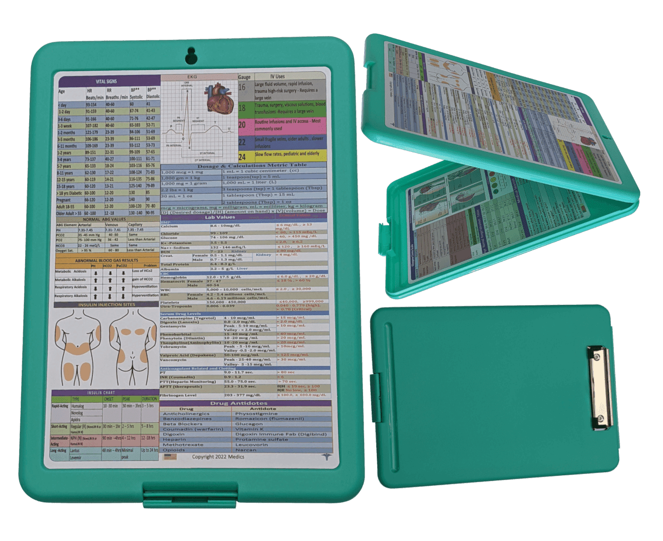 Nursing Clipboard with storage providing quick access to clinical