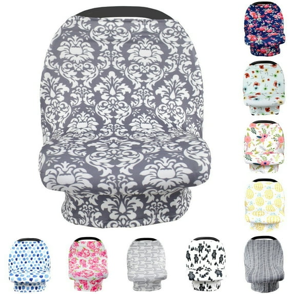 Nursing Cover Breastfeeding Scarf - Baby Car Seat Covers, Infant Stroller Cover, Carseat Canopy for Girls and Boys