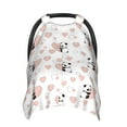 Nursing Cover for Breastfeeding Heart Panda Soft Infant Car Seat Cover