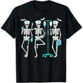 thumbnail image 1 of Nursing Halloween Skeleton Nurse Healthcare Spooky Nurse T-Shirt tee, 1 of 4