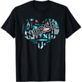 thumbnail image 1 of Nursing Heart Healthcare Med Staff Nursery Hospital Nurse T-Shirt, 1 of 3
