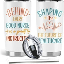 Nursing Instructor Gifts, Clinical Instructor Nurses Week Gifts, 20oz Stainless Steel Tumbler with Lid Straw