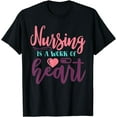 thumbnail image 1 of Nursing Is A Work Of Heart | Funny Nurse Phrase T-Shirt, 1 of 4