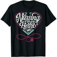 thumbnail image 1 of Nursing Is A Work Of Heart Nurse Hospital T-Shirt, 1 of 4
