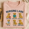 thumbnail image 1 of Nursing Labs Embroidered Sweatshirt, ICU Pup Dog Shirt, First Pawid Vet Tech Gift, Labrador Nurse Hoodie, Scrub Puppy Crewneck, 1 of 4
