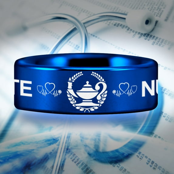 Nursing Lamp Graduation Tungsten Carbide Ring