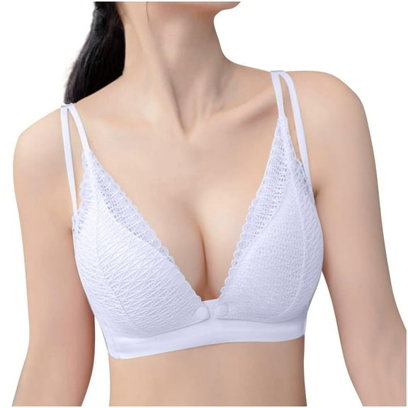 Nursing Maternity Bra for Pregnancy Women Breastfeeding Comfortable Sleeping with Extenders Light Blue L