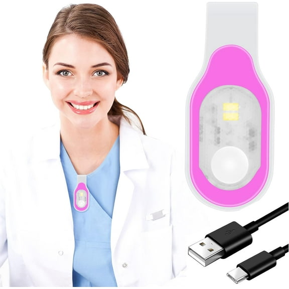 Nursing Night Light Clip on Rechargeable Hands Free LED Flashlights Running Lights for Walking Running Pets Outdoor Emergency