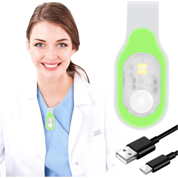 Nursing Night Light Clip on Rechargeable  Hands Free LED Flashlights Running Lights for Walking Running Pets Outdoor Emergency