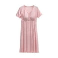 thumbnail image 1 of Nursing Nightgown Delivery and Labor Gown for Hospital Short Sleeve Maternity Breastfeeding Dress, 1 of 2