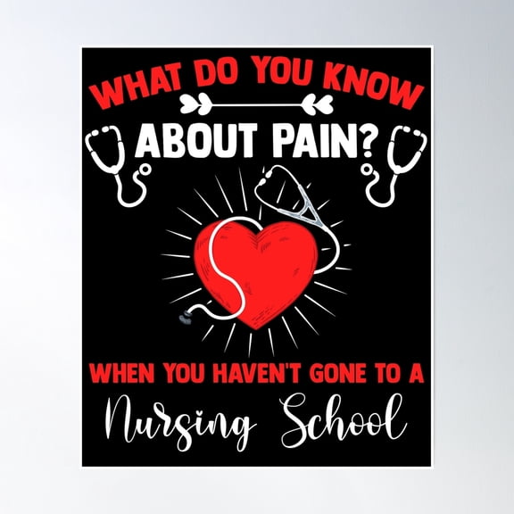 Nursing Pain Quote For A Nurse Student Clinicals Lover Poster Wall Art, Modern Wall Decor, 8x12 UNFRAMED