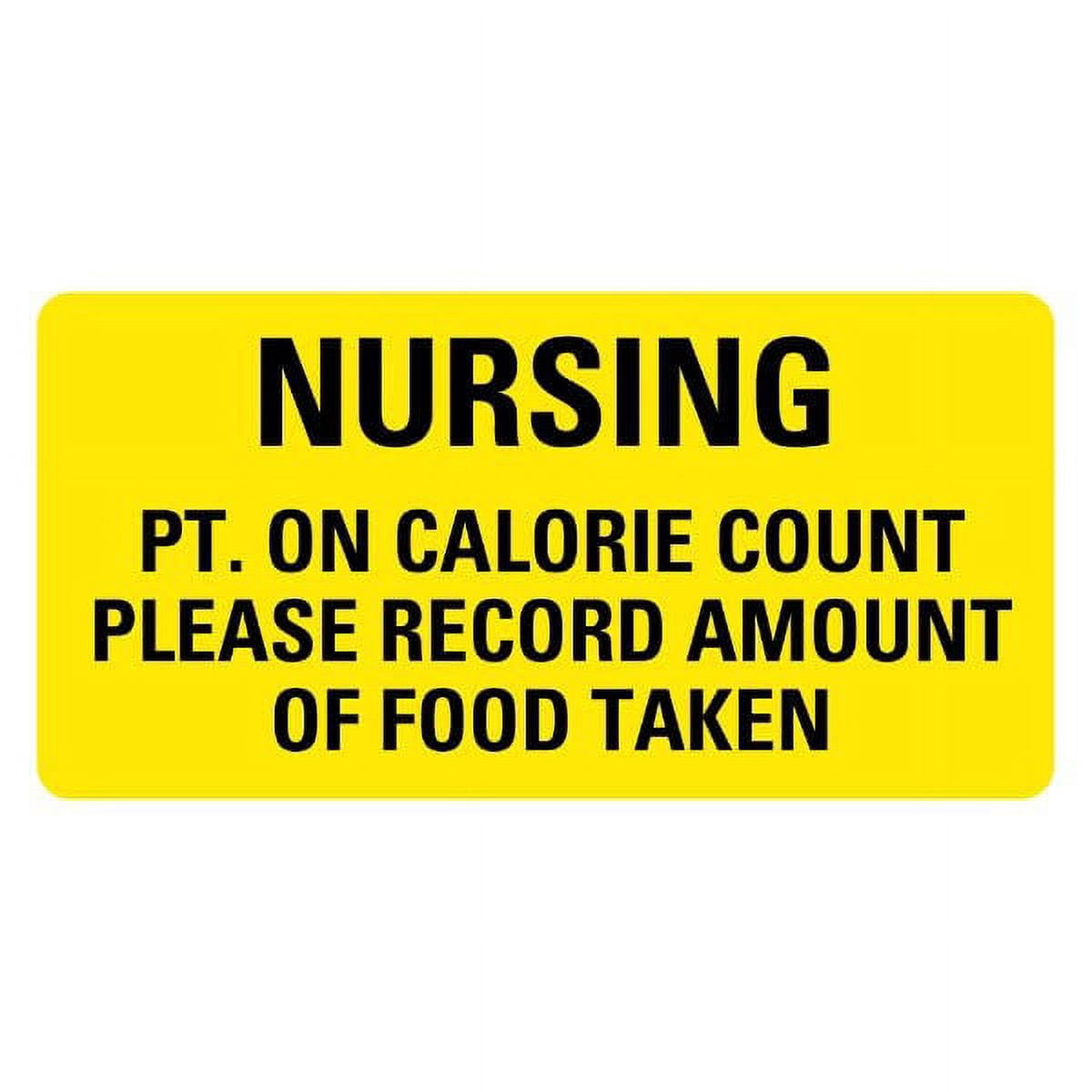 Nursing Patient Calorie Count Food Service Medical Labels - Walmart.com